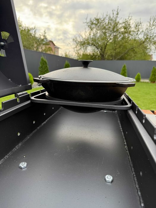 Мангал-барбекю на 13 шампурів з кришкою, решіткою та підставкою