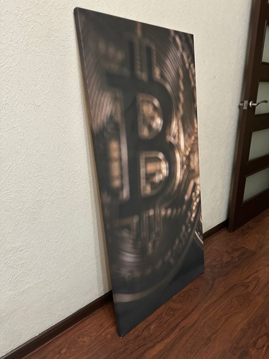 Картина Bitcoin 70х140 см.