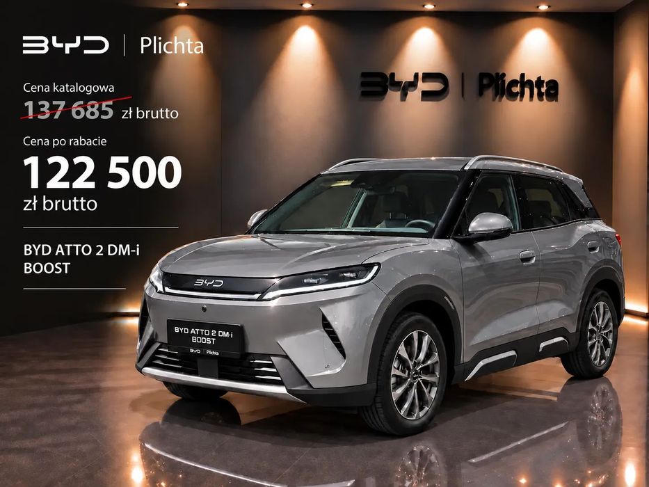 BYD Atto 2 DM-i Bogate wyposażenie, długa gwarancja, daleki zasięg elektryczny