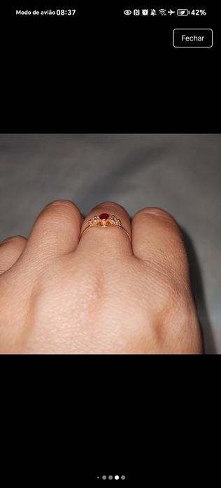 Anel de Ouro com pedra