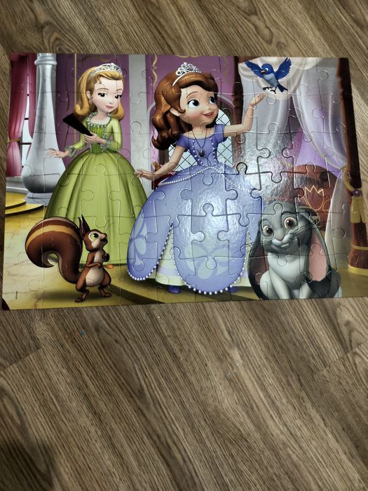 Giga puzzle Księżniczka Zosia 70x50 cm, 60 elementow,Mapa Polski + tor