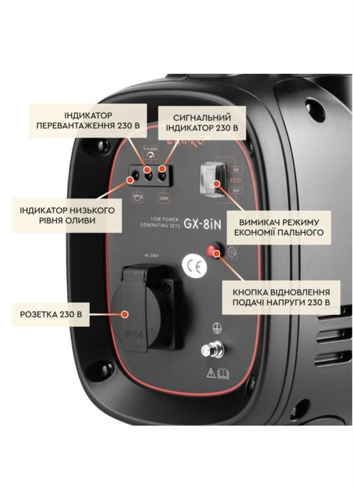 Інверторний бензиновий генератор DNIPRO M GX-8iN
