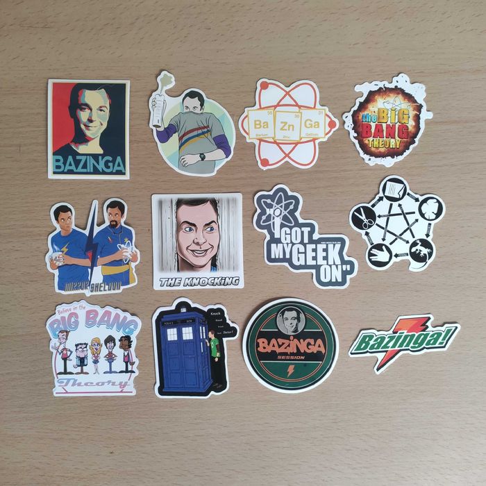 50 Autocolantes Stickers Adesivos Big Bang Theory