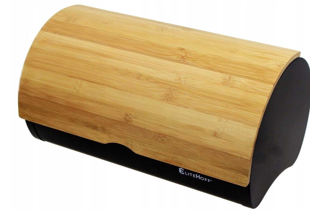 Chlebak POJEMNIK NA PIECZYWO chleb bułki czarny 38 x 21,5 x 20cm