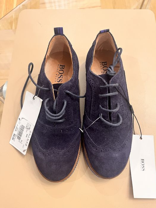 Нові замшеві туфлі броги Hugo Boss (K.I.D.S.), розмір 33 оригінал (21см)