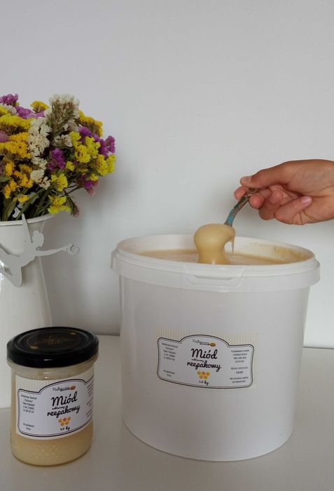 Miód kremowany, wiaderka 7 kg, rzepakowy