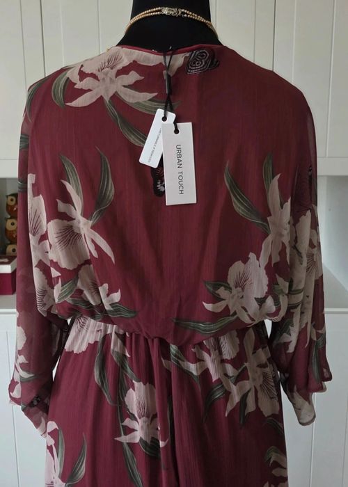 Urban Touch nowa zwiewna sukienka midi maksi plus size 48 wesele komunia