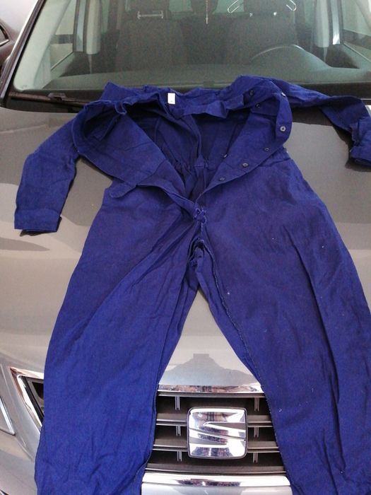 Fato de macaco em sarja azul