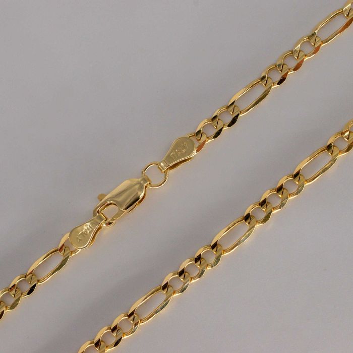 Złoty łańcuszek 585 6,70gram 45cm Figaro Pełny Nowy WYSYŁKA GRATIS