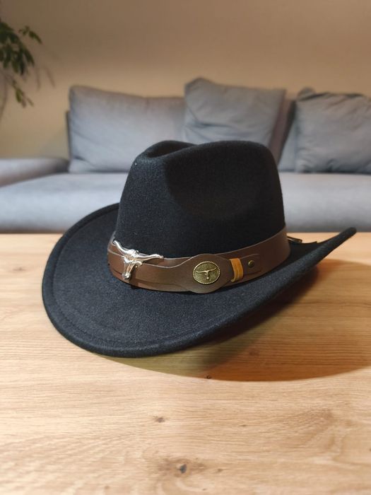Kapelusz kowbojski czarny klasyczny wild west country western kowboj dziki zachód damski męski