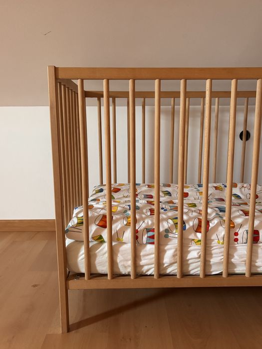 Berço Madeira + Colchão + Edredon