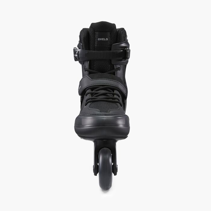 Patins em Linha Adulto FIT100 Preto/Prateado