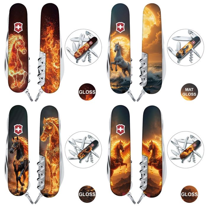 Ніж VICTORINOX Spartan ZODIAC Вогняний Кінь Рік Коня Huntsman Climber