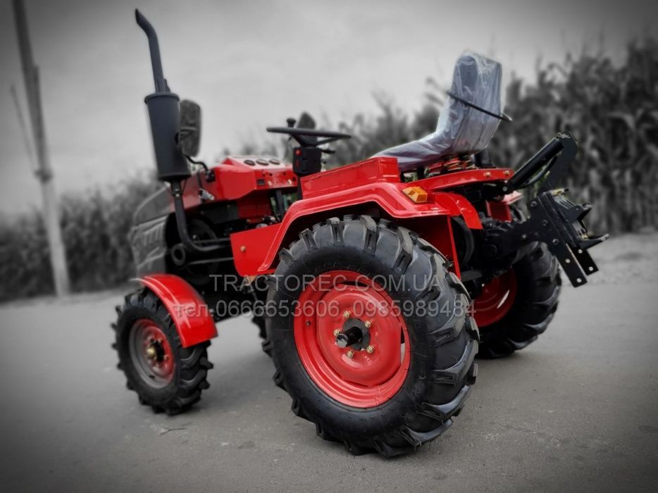 Мототрактор Булат Т185 RED, 17л.с, фреза+2х плуг, 2 гідравліки трактор