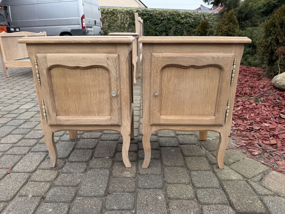 Stoliki nocne nakastlik szafka nocna drewno dębowe oczyszczone Ludwik