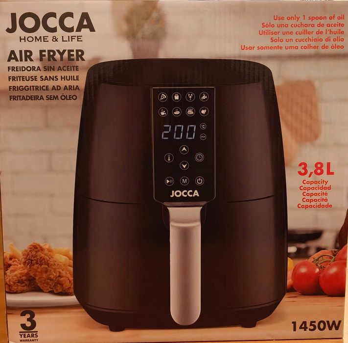 Fritadeira air fryer a ar quente Jocca com caixa