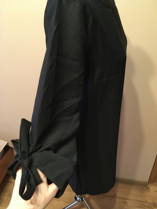 NOWA Elegancka tunika sukienka damska czarna M/L