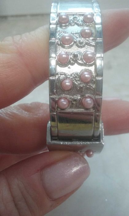 komplet kolczyki wisiorek bransoletka zegarek