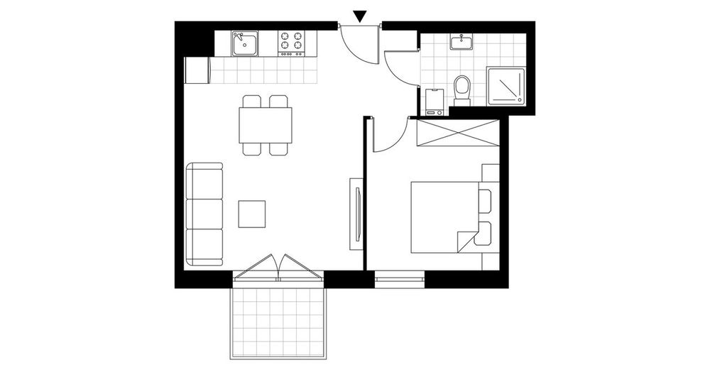 2-pokojowe mieszkanie 40m2 + balkon