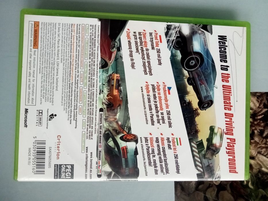 Xbox 360 gra wyścigi samochodowe Burnout paradise PL super gierka