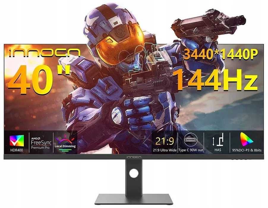 Monitor INNOCN 40 Cali Gaming , 3440 * 1440P 144Hz FreeSync, 21:9 IPS