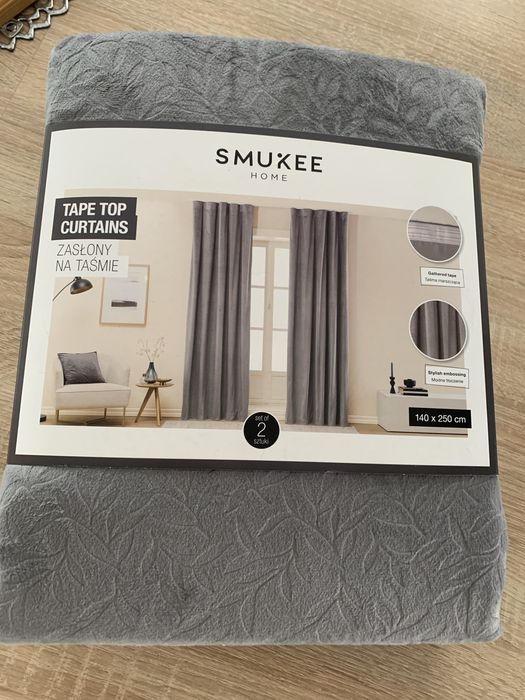 Nowa zaslona zaslony 2 szt szare