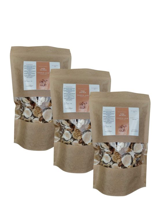 CZARCIE JAJO – grzyb suszony w plasterkach- Trzy Opakowania po 100g
