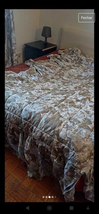 Conjunto cortinado + 2 edredões de solteiro