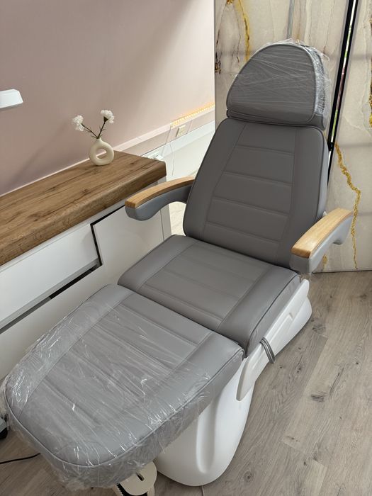 Fotel kosmetyczny beauty system szary
