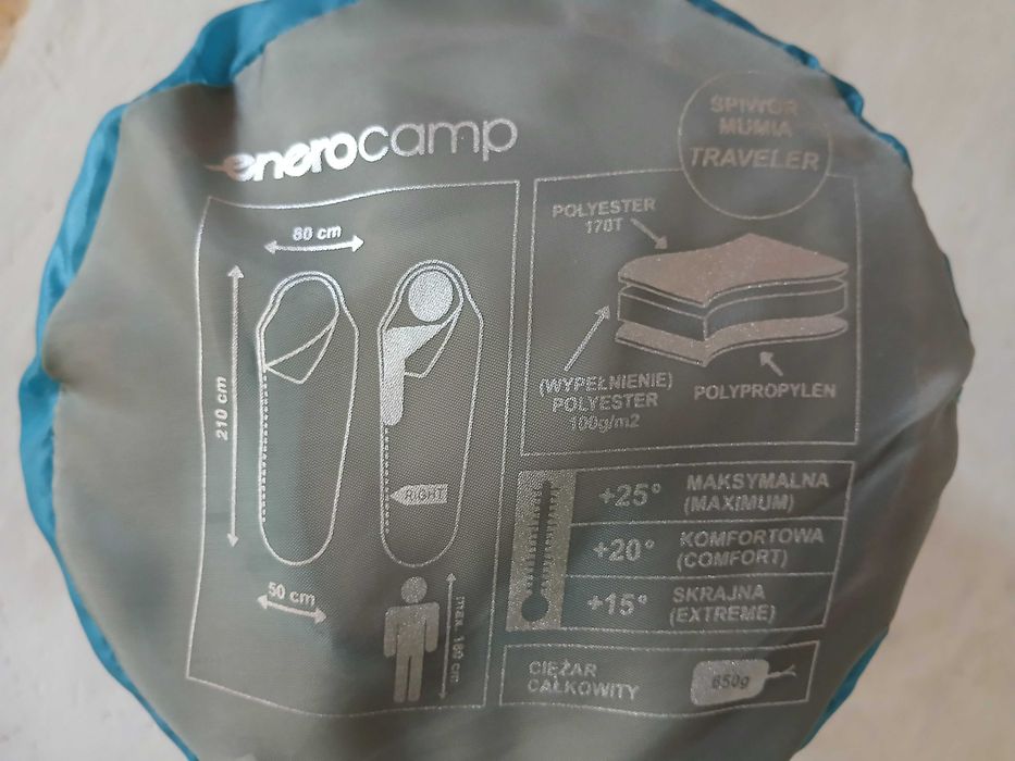 Śpiwór mumia enerocamp traveler