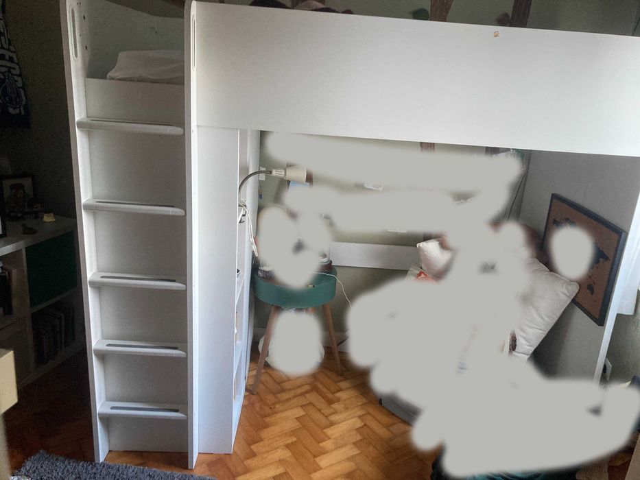 Cama alta com secretária  - SMÅSTAD - IKEA