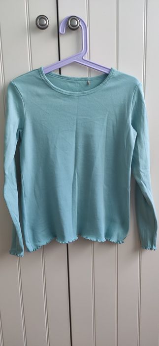 Zestaw bluzki prążkowane longsleeve MyBasic H&M 134/140