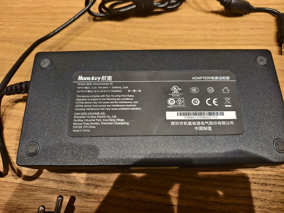 Oryginalny zasilacz Fosi Audio / HuntKey 48V 10A (480 W) – stan jak nowy
