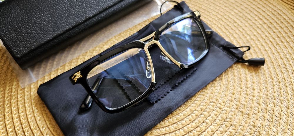 Okulary Burberry oprawki zerówki model unisex piękny model złoto
