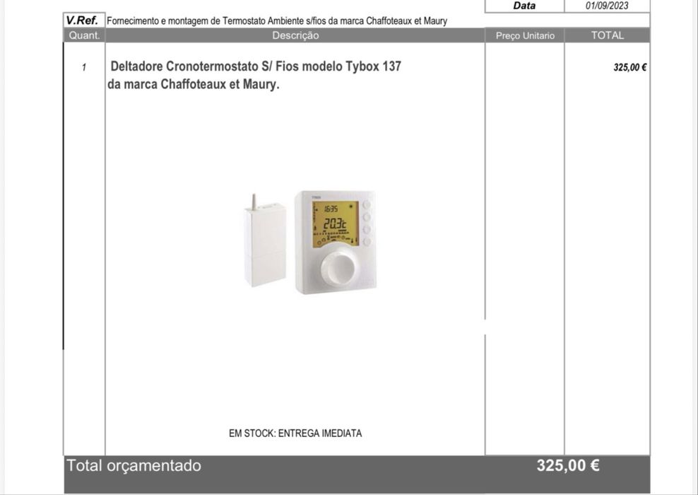 Thermostato programavel tybox 137+ novo