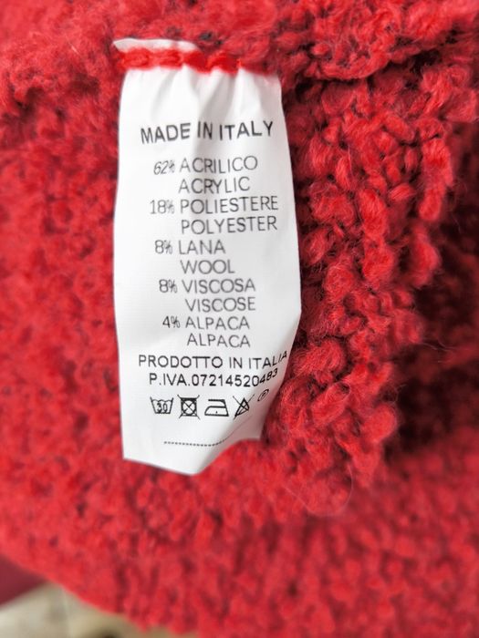 Wyprzedaż Golf czerwony bukle made in italy roz L-4xl