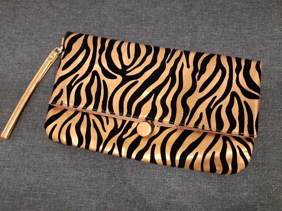 Torebka panterka czarno-złota oryginalna