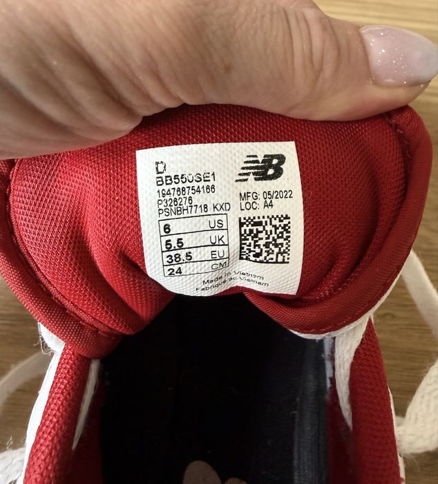 New balance 550 red