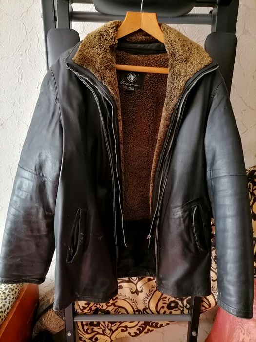Кожаная куртка тёплая