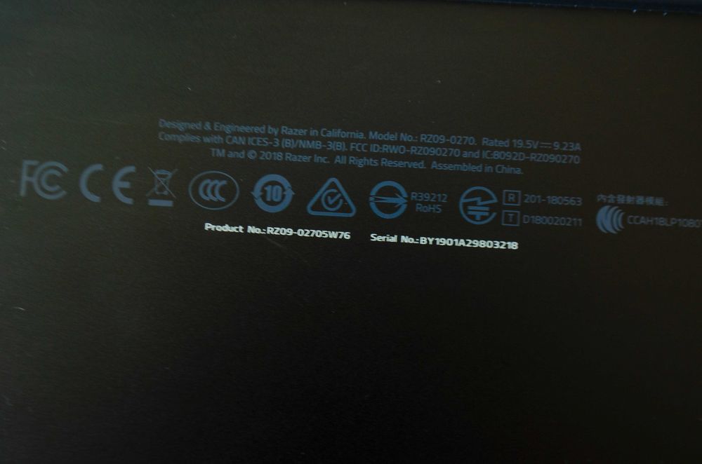 Laptop Razer Blade 15'' i7 | GTX 1060 | NVMe SSD 512GB + 1 TB HDD |