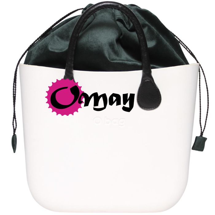 organizer do OBAG MINI worek welur Zielony Butelkowy Velvet komin OMAY