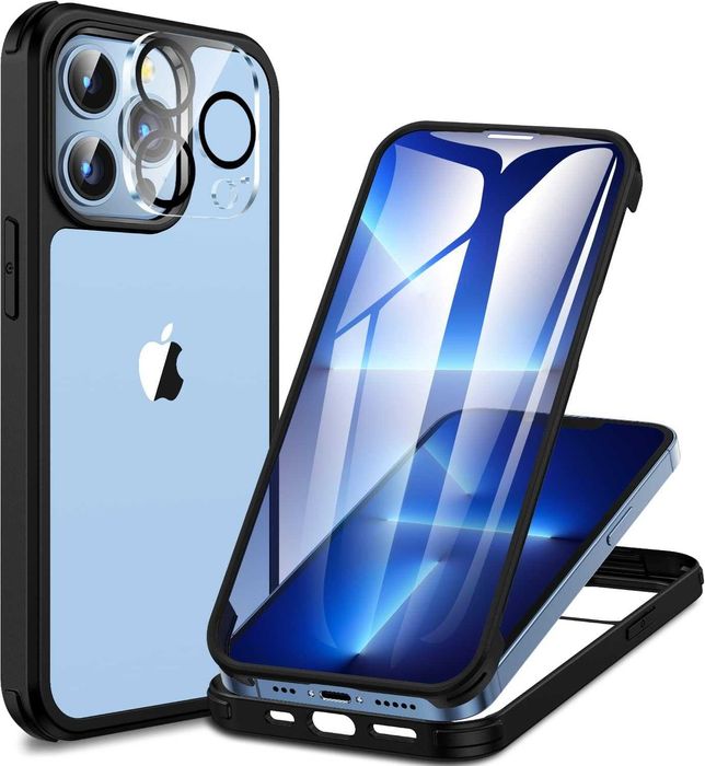 CENHUFO etui do iPhone 13 Pro 360 pancerne folia na ekranie