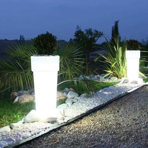 Vasos com iluminação rgb com comando