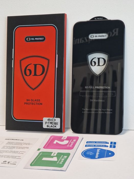 Hartowane szkło Tel Protect Full Glue 6D do IPHONE 17 PRO MAX