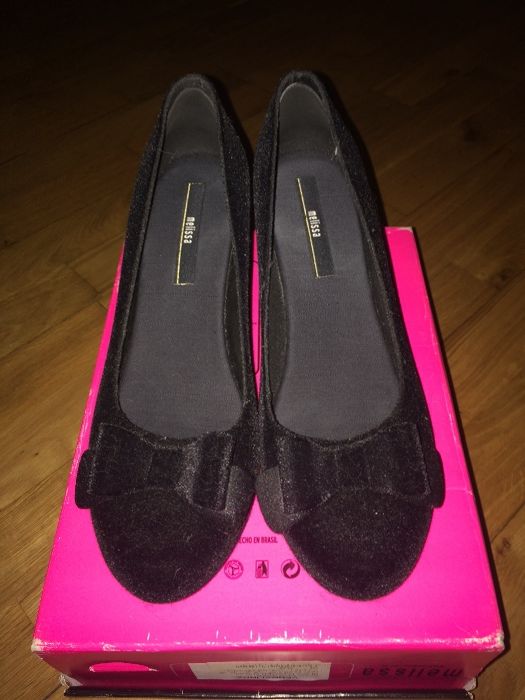 Sapatos Melissa Pretos de Veludo
