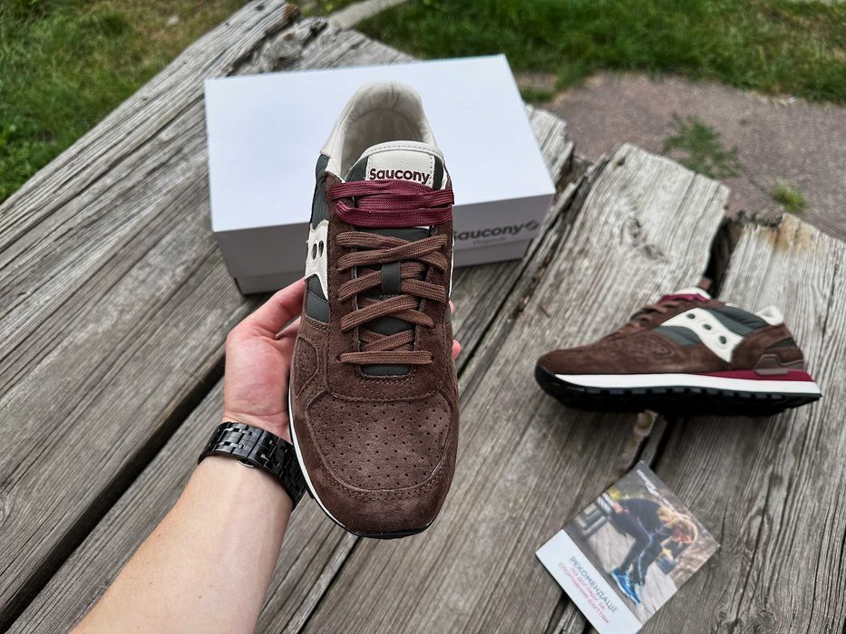 Мужские кроссовки Saucony Shadow Original 70780-3s коричневые Оригинал