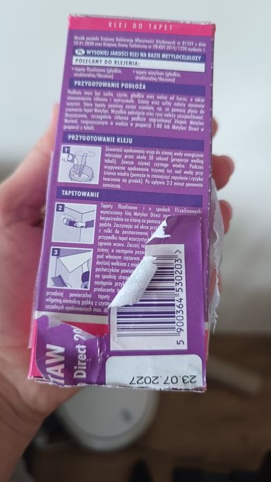 Tapeta na flizelinie pastelowe  polne kwiaty + klej Metylan