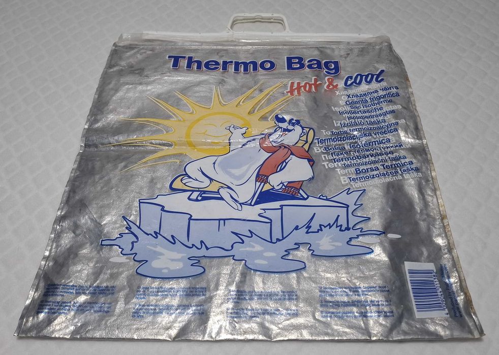 Torba termiczna, miś polarny, termo, na zakupy, 42x46cm (reklamówka)