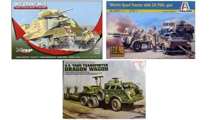 Kits modelismo 1/72 Veículos Militares diversos