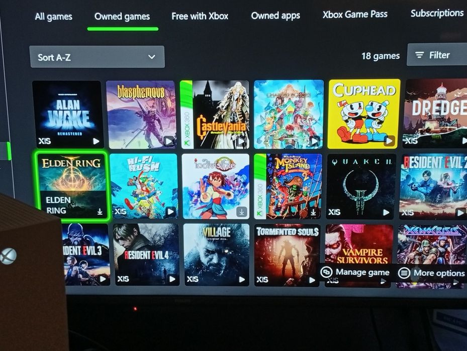 Xbox series s com biblioteca de jogos